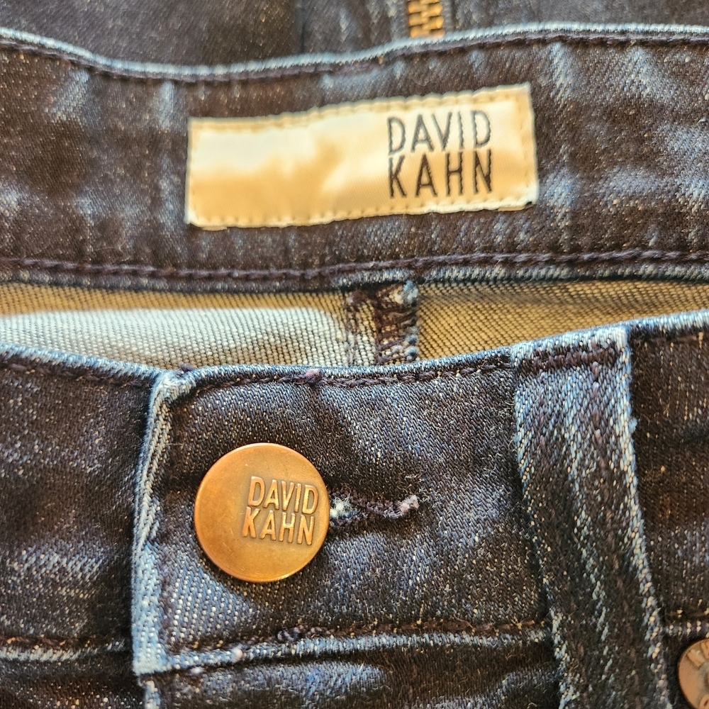 David Kahn Los Angeles Dark Wash Nikki Ankle Zip Jeans Size 30 Mid-Rise Skinny - Picture 9 of 14